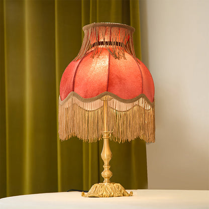 Chic Tassel Table Lamp in Gold Brass