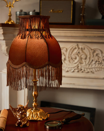 Chic Tassel Table Lamp in Gold Brass