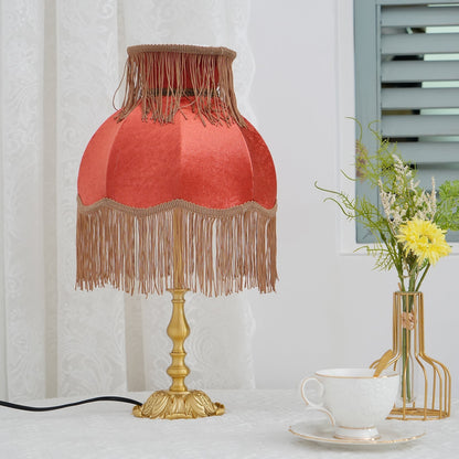Chic Tassel Table Lamp in Gold Brass
