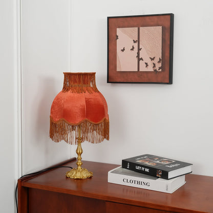 Chic Tassel Table Lamp in Gold Brass