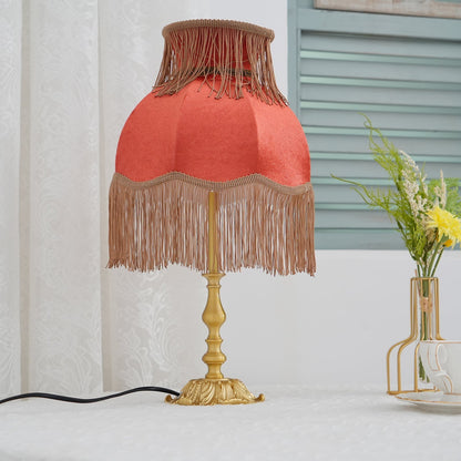 Chic Tassel Table Lamp in Gold Brass