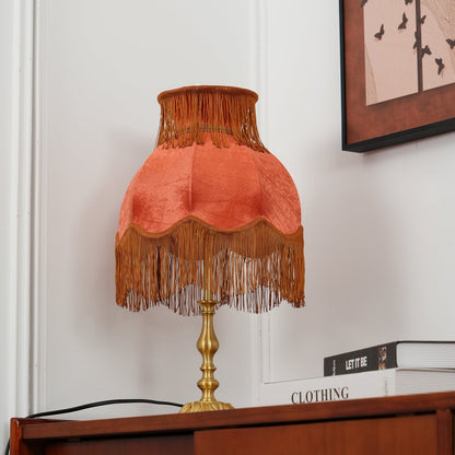 Chic Tassel Table Lamp in Gold Brass