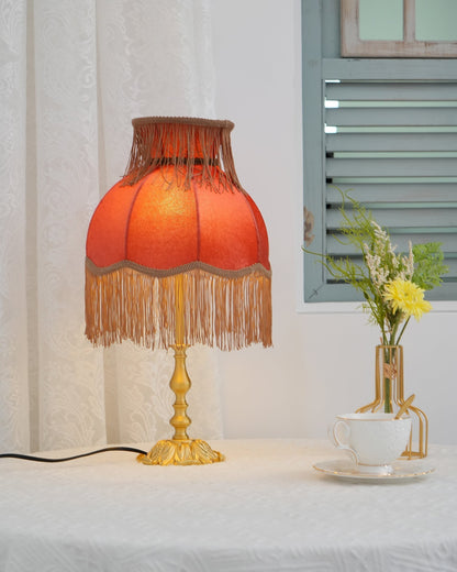 Chic Tassel Table Lamp in Gold Brass