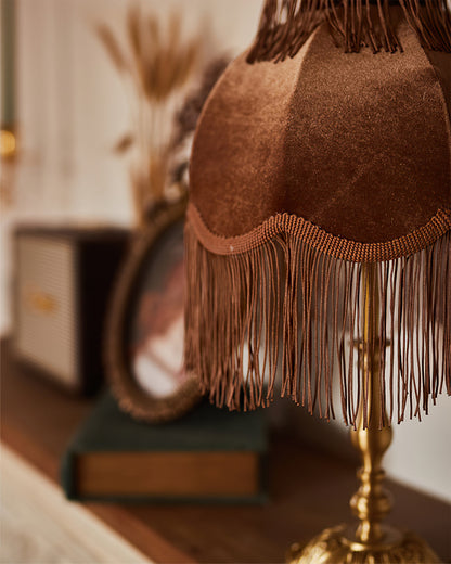 Chic Tassel Table Lamp in Gold Brass