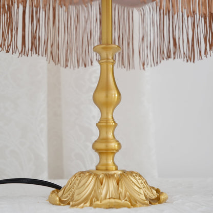Chic Tassel Table Lamp in Gold Brass