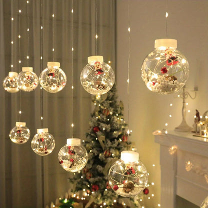 LanternLuxe | Warm LED Christmas Curtain Decor 1