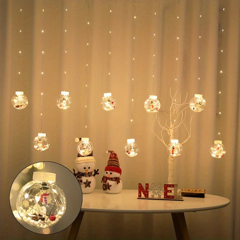LanternLuxe | Warm LED Christmas Curtain Decor 2
