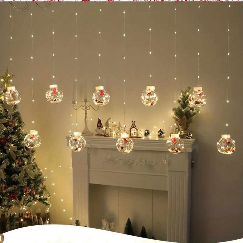 LanternLuxe | Warm LED Christmas Curtain Decor 3