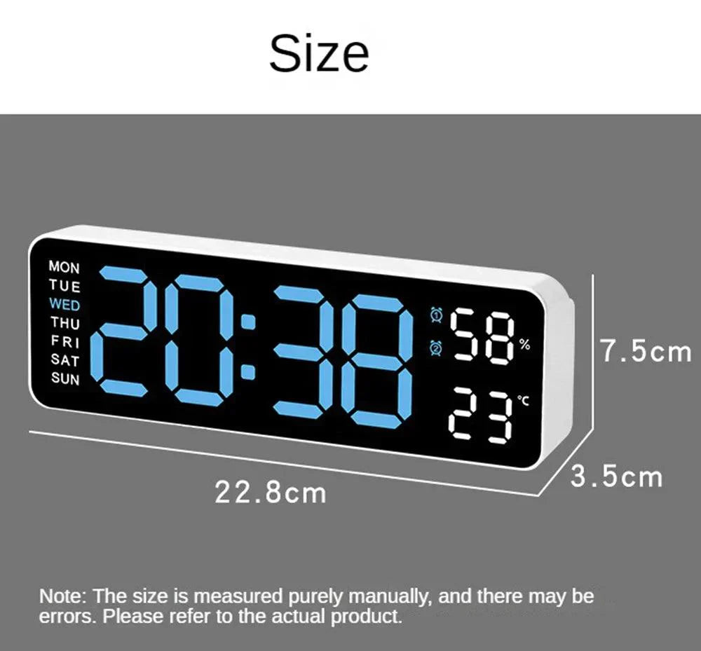 Big LED Clock with Temperature and Alarm Function