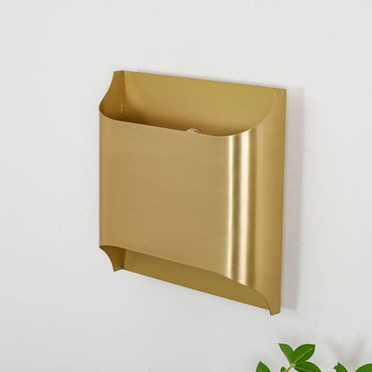 Elegant Arc Brass LED Wall Light Fixture