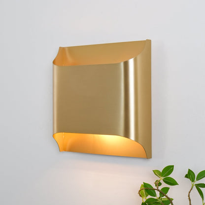 Elegant Arc Brass LED Wall Light Fixture