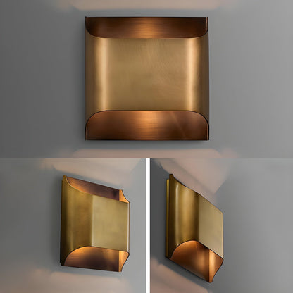 Elegant Arc Brass LED Wall Light Fixture