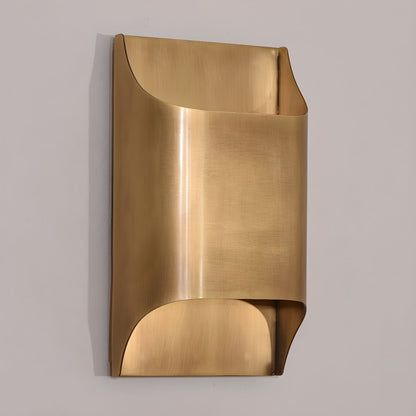 Elegant Arc Brass LED Wall Light Fixture