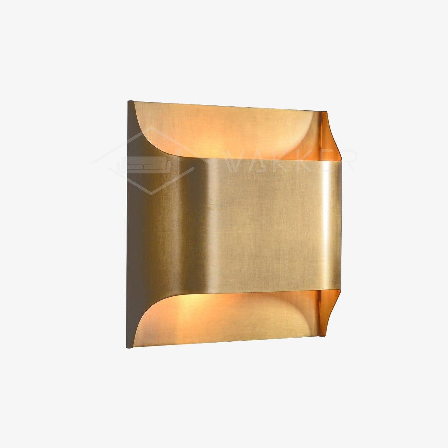 Elegant Arc Brass LED Wall Light Fixture