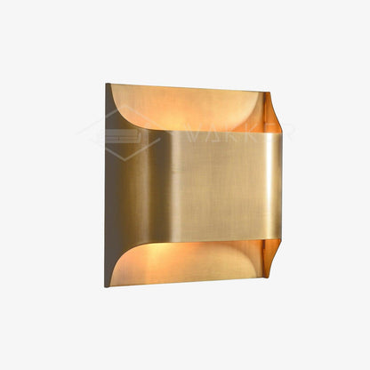 Elegant Arc Brass LED Wall Light Fixture