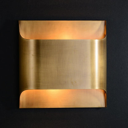 Elegant Arc Brass LED Wall Light Fixture