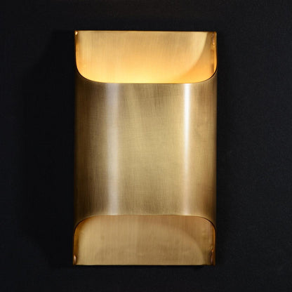 Elegant Arc Brass LED Wall Light Fixture