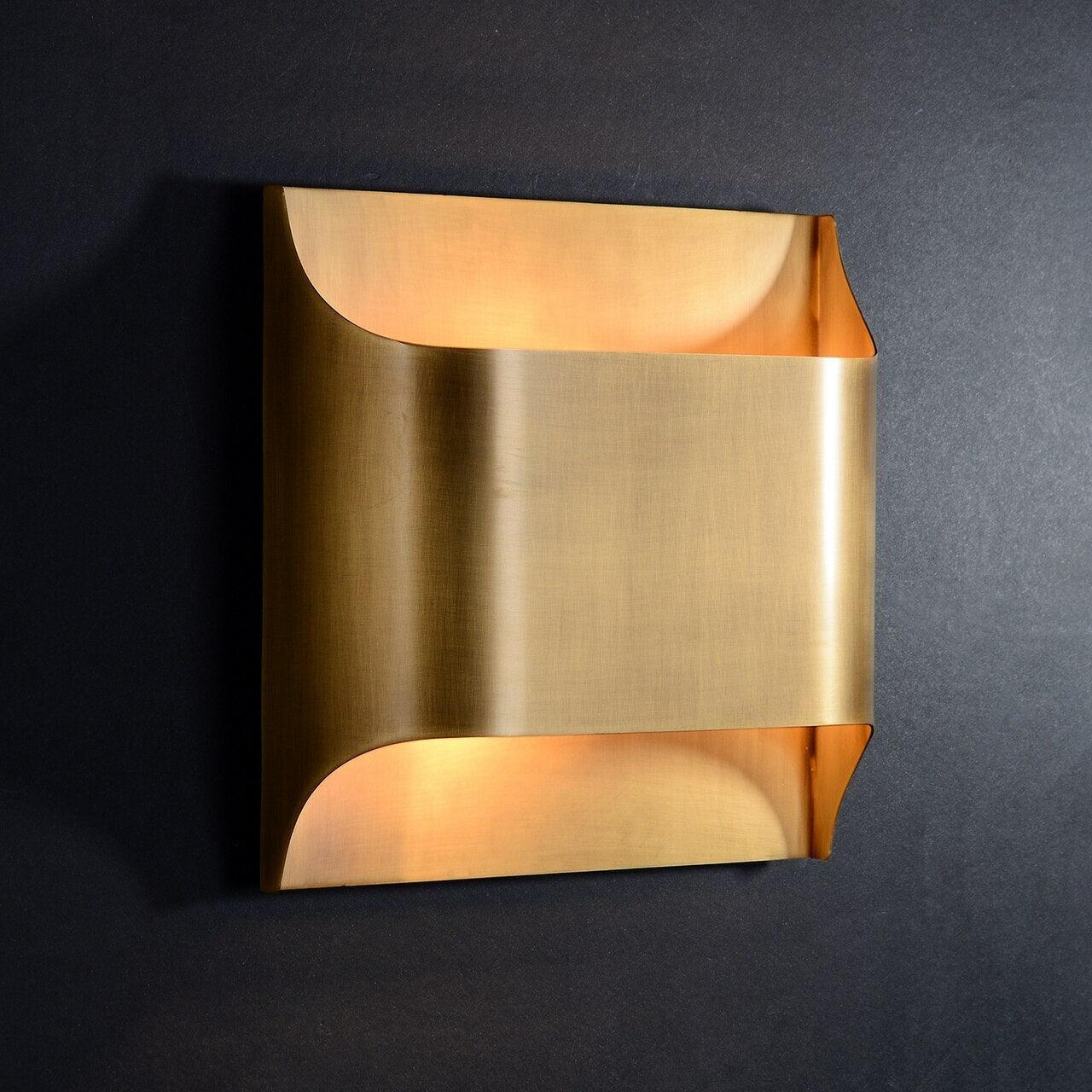 Elegant Arc Brass LED Wall Light Fixture