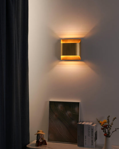 Elegant Arc Brass LED Wall Light Fixture