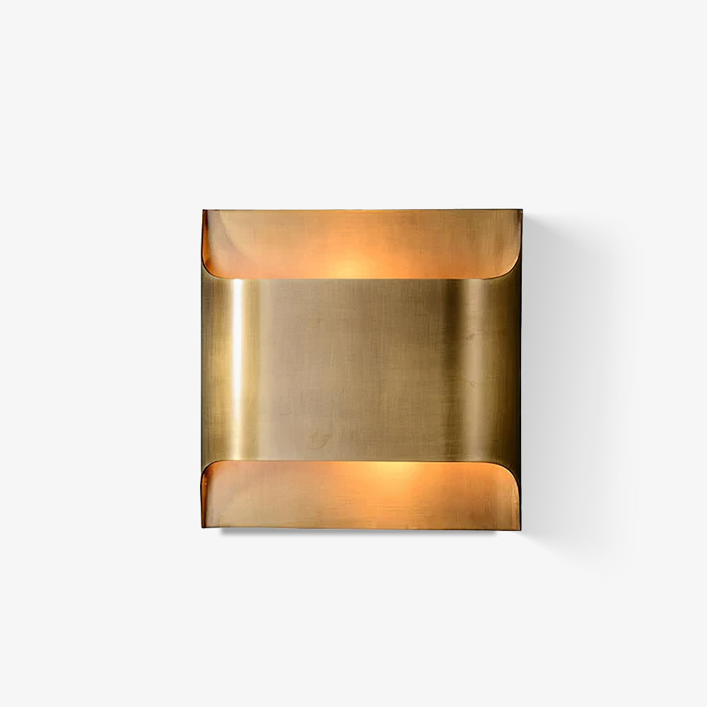 Elegant Arc Brass LED Wall Light Fixture - Fesara
