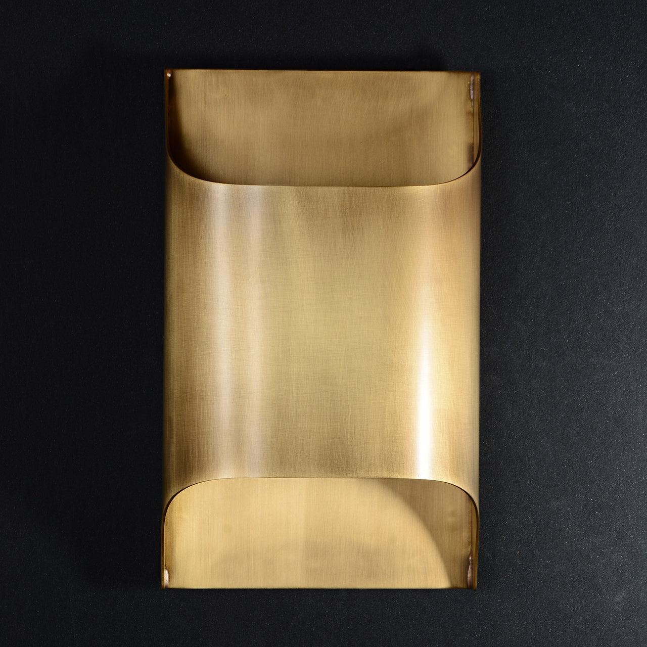 Elegant Arc Brass LED Wall Light Fixture