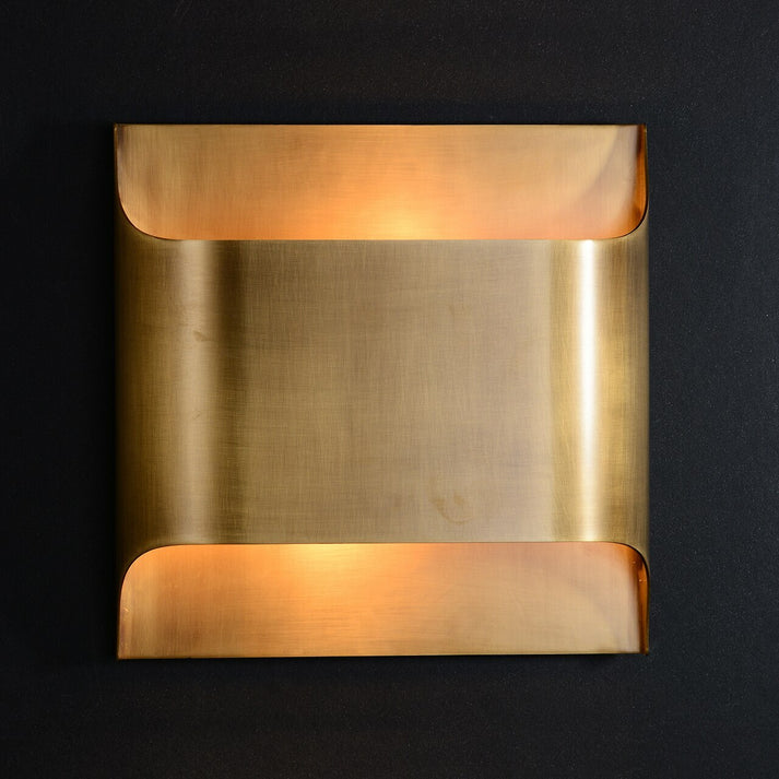 Elegant Arc Brass LED Wall Light Fixture
