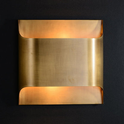 Elegant Arc Brass LED Wall Light Fixture