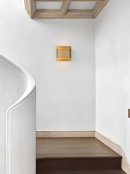 Elegant Arc Brass LED Wall Light Fixture