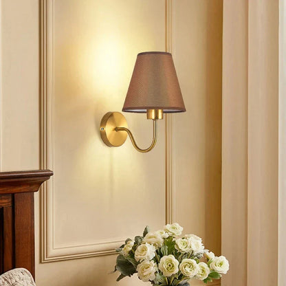 Vintage Fabric Wall Light