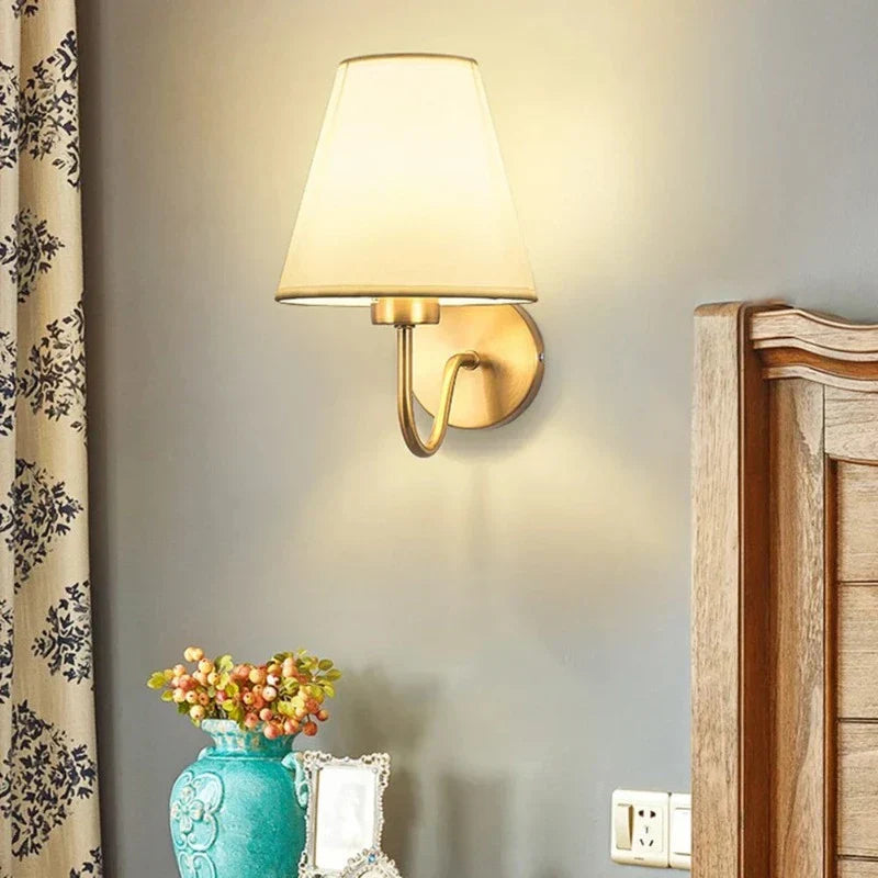 Vintage Fabric Wall Light - Fesara