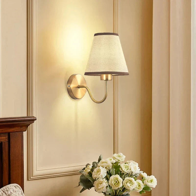 Vintage Fabric Wall Light