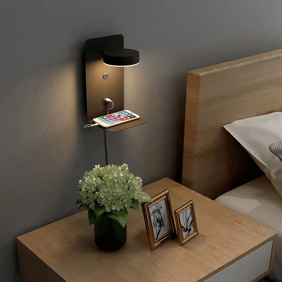 Compact LED Desk Lamp with USB Charger - Fesara