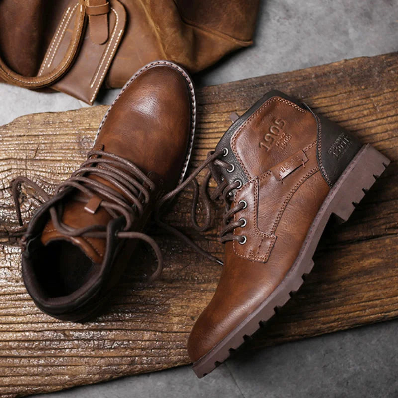 Classic Leather Mens Ankle Boots