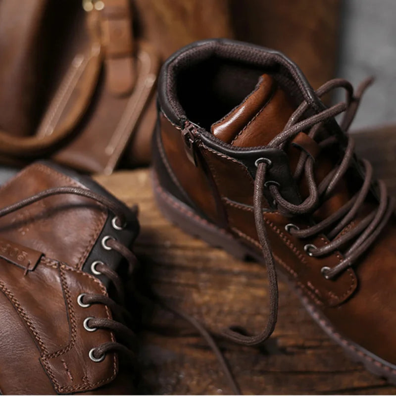 Classic Leather Mens Ankle Boots