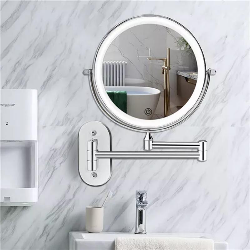 Stylish Circular LED Lighted Bathroom Mirror