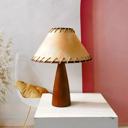 Vintage Wooden Table Lamp