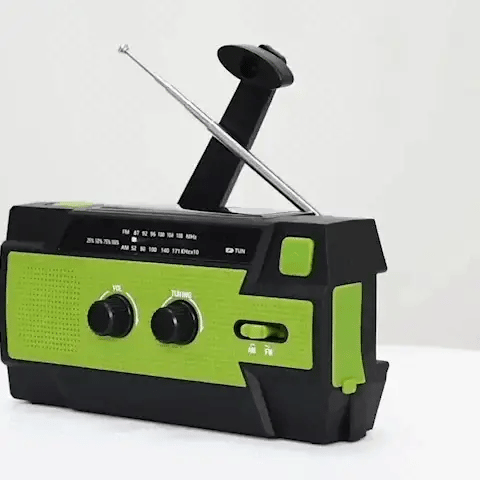 Portable Emergency Radio with Solar Power Charger