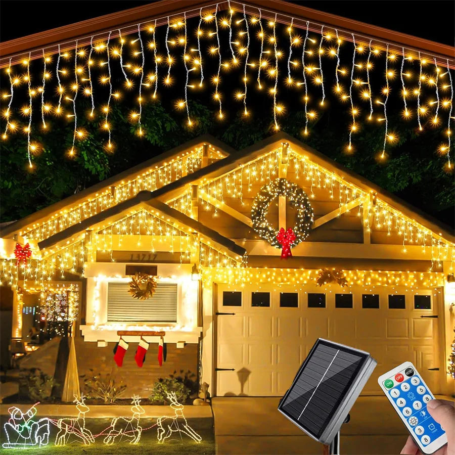 Light Wreath | Luxury Solar Icicle Lighting 6