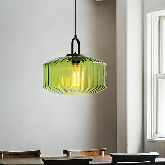 Colorful Glass Hanging Lamp for Cozy Ambiance - Fesara