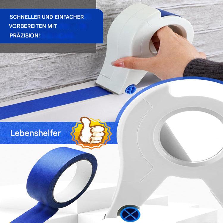 Precision Paint Tape Tool With Cutter And Smooth Rollers