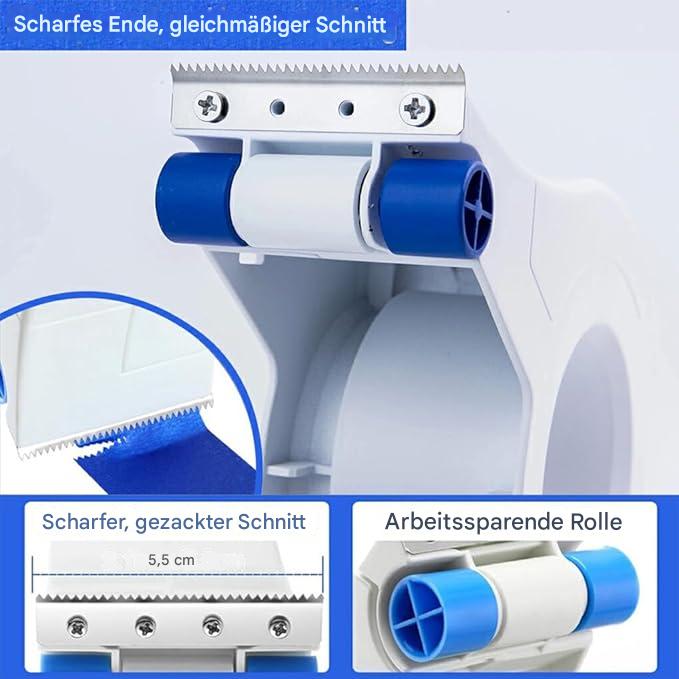 Precision Paint Tape Tool With Cutter And Smooth Rollers