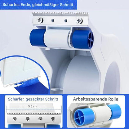 Precision Paint Tape Tool With Cutter And Smooth Rollers