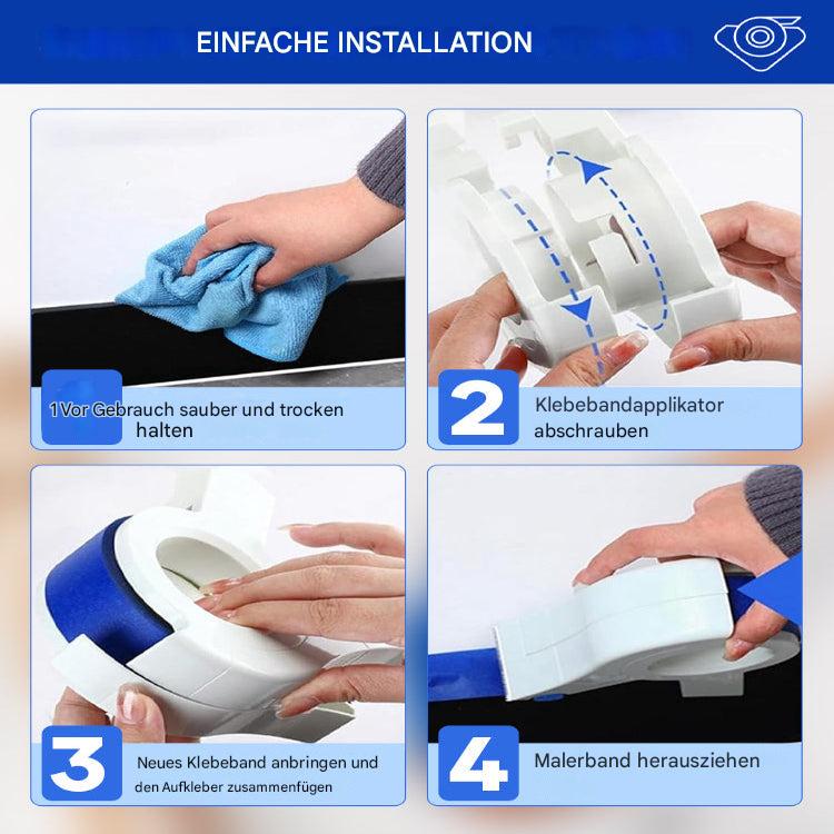 Precision Paint Tape Tool With Cutter And Smooth Rollers