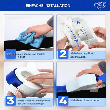Precision Paint Tape Tool With Cutter And Smooth Rollers