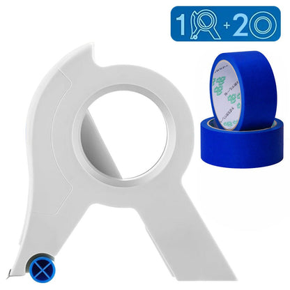 Precision Paint Tape Tool With Cutter And Smooth Rollers