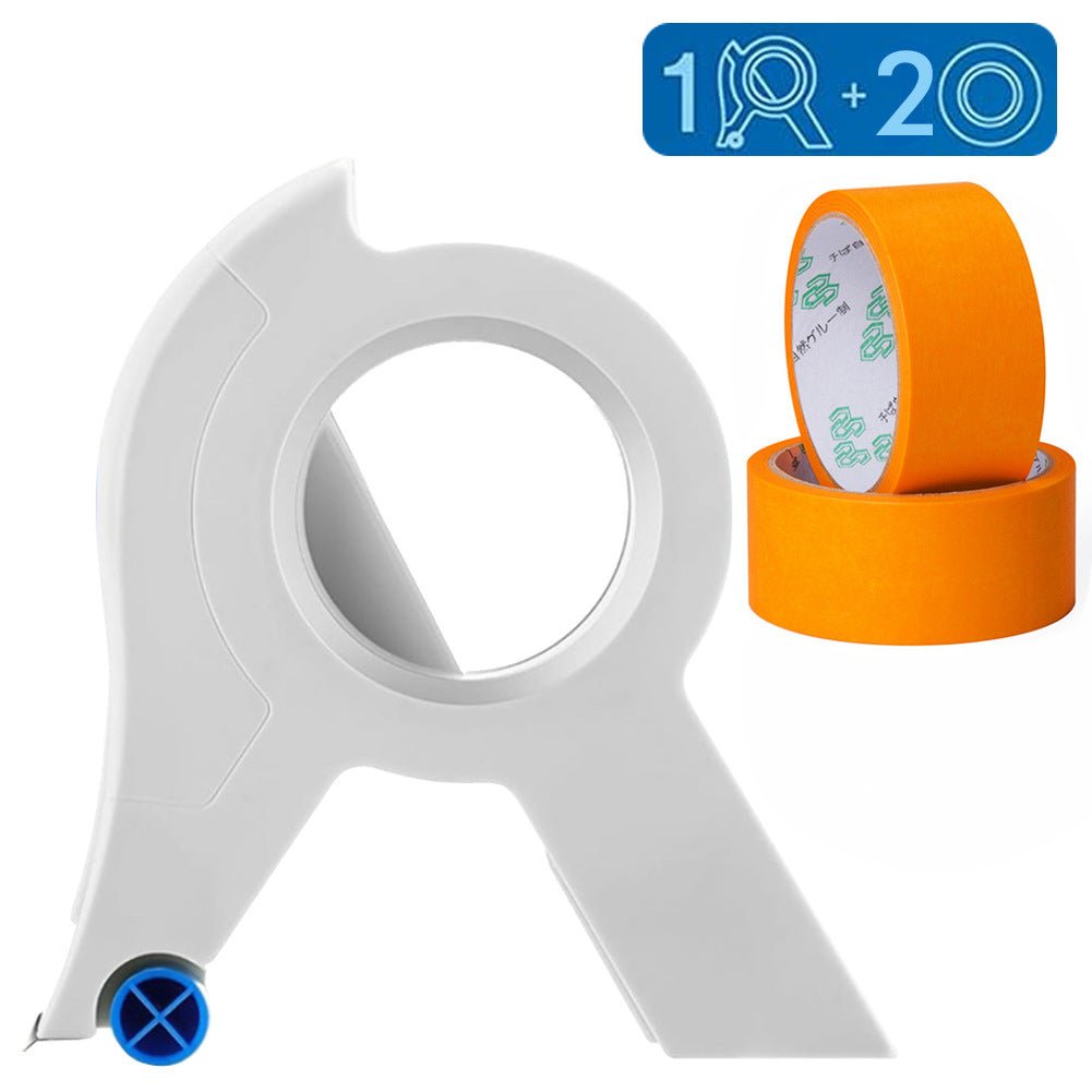 Precision Paint Tape Tool With Cutter And Smooth Rollers