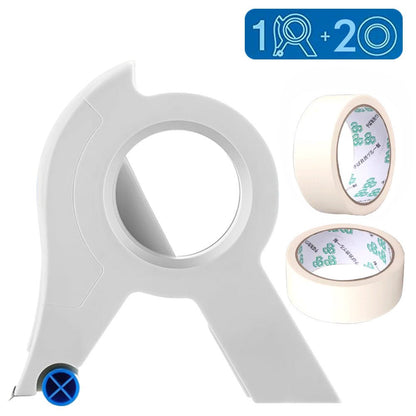 Precision Paint Tape Tool With Cutter And Smooth Rollers
