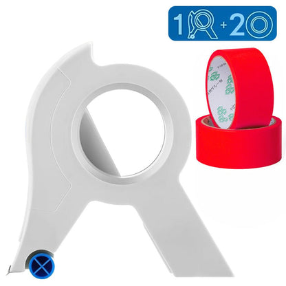 Precision Paint Tape Tool With Cutter And Smooth Rollers