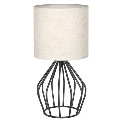 Classic Table Lamp with Soft Shade and Metal Stand - Fesara