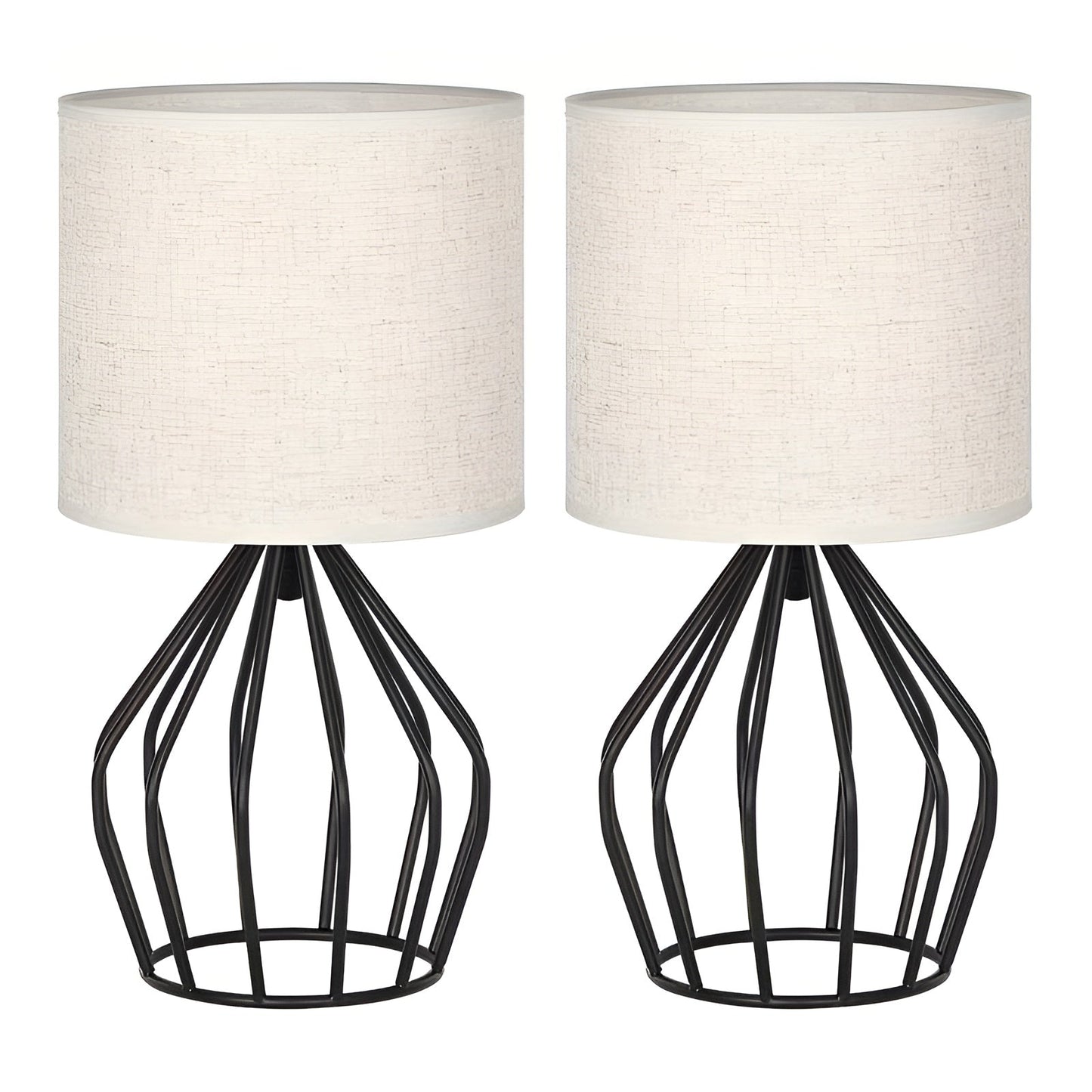 Classic Table Lamp with Soft Shade and Metal Stand